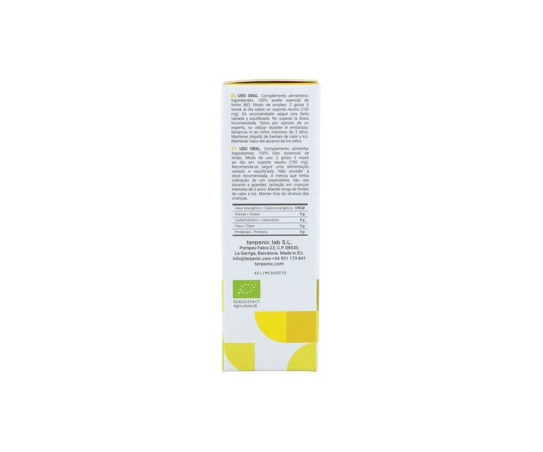 Aceite esencial limón Bio 10 ml Terpenic