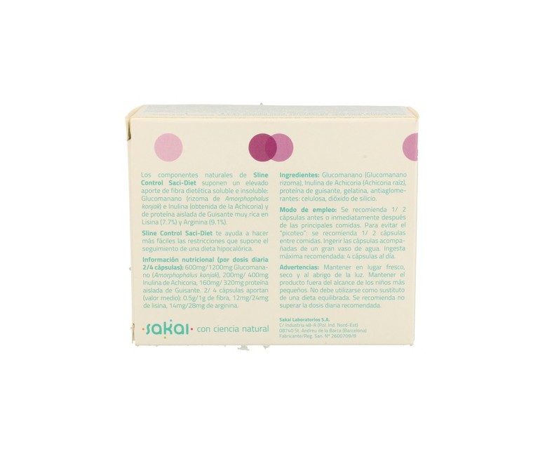 Saci Diet Sline Control 60 cápsulas Sakai