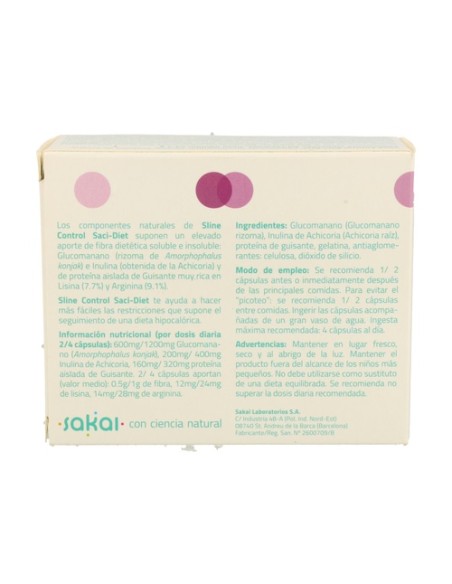 Saci Diet Sline Control 60 cápsulas Sakai