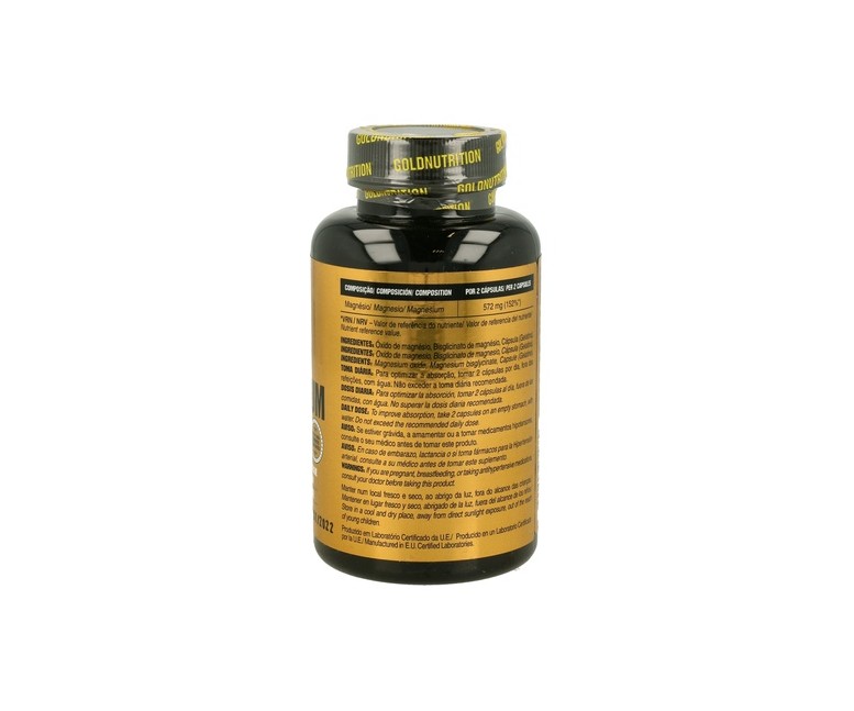 Magnesium 60 cápsulas de 600mg Gold Nutrition