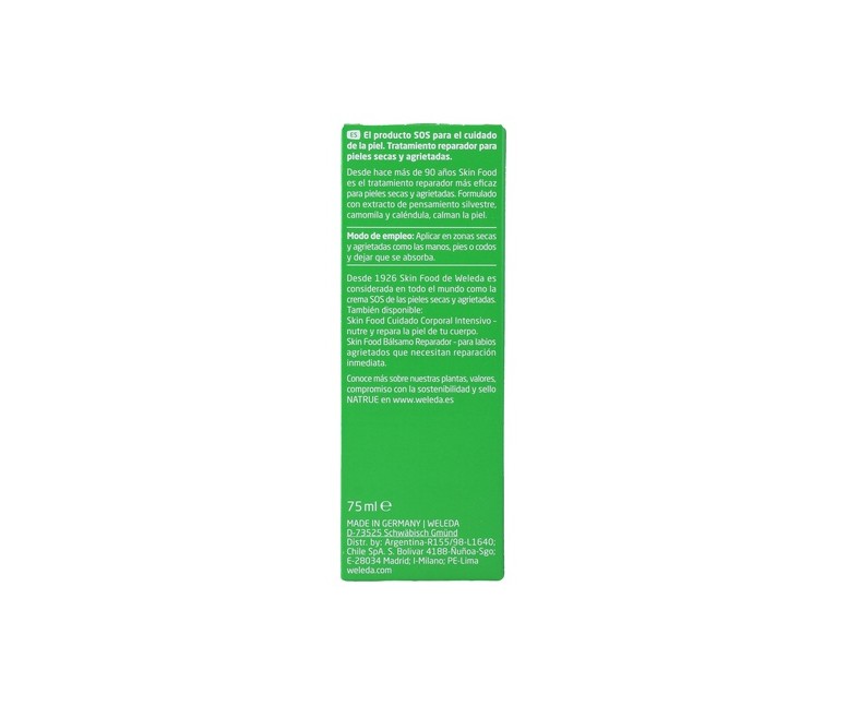 Skin Food Crema Reparadora 75 ml de crema Weleda