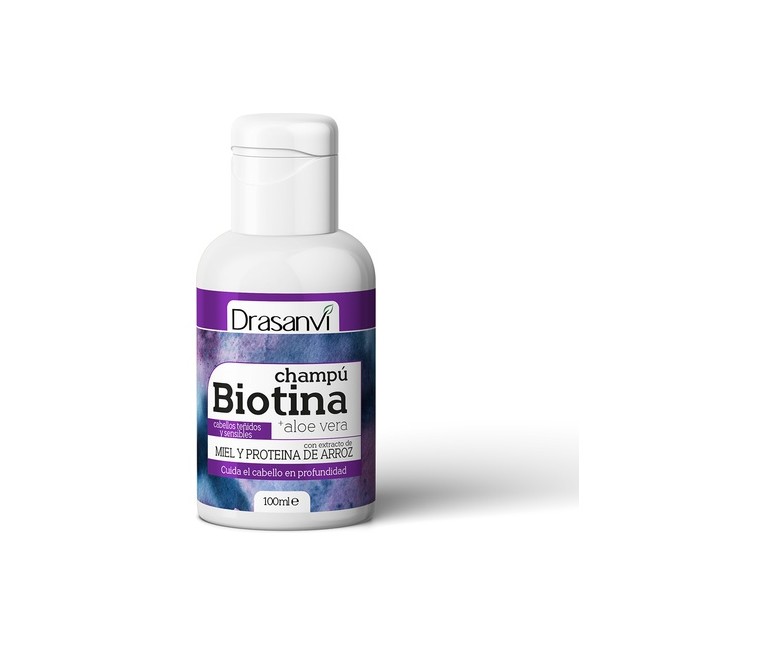 Champú Biotina y Aloe Vera Pelos Teñidos y Sensibles 100 ml Drasanvi