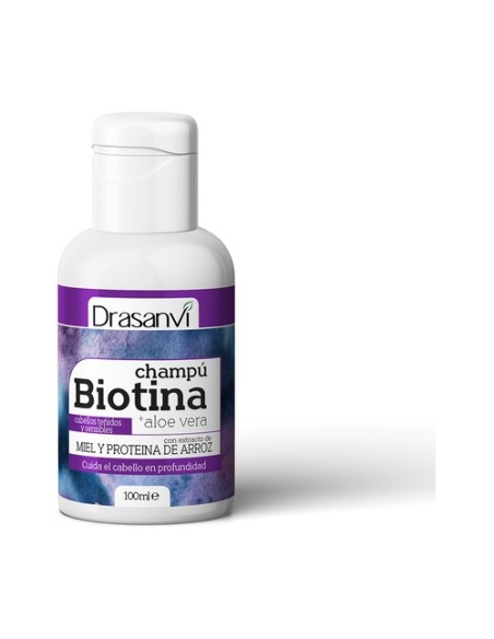 Champú Biotina y Aloe Vera Pelos Teñidos y Sensibles 100 ml Drasanvi