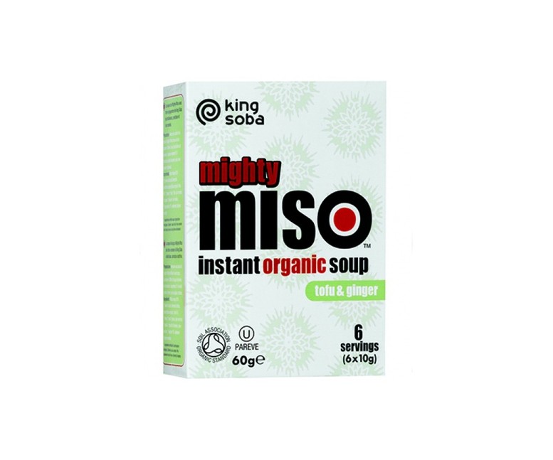Sopa de Miso con Tofu y Jengibre Sin Gluten Bio 6 sobres de 60g King Soba