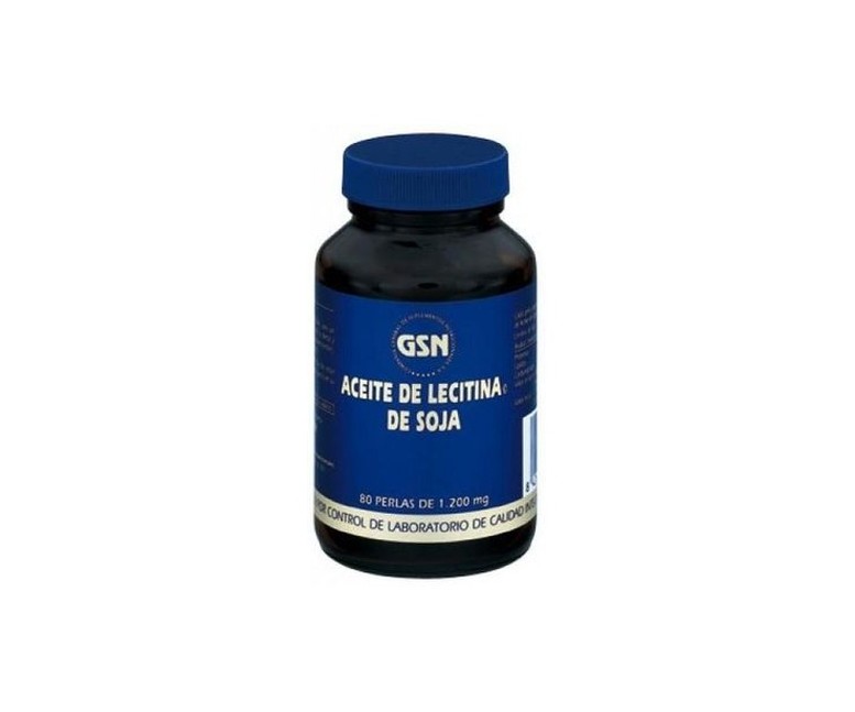 Aceite Lecitina de Soja 80 perlas de 1200mg Gsn