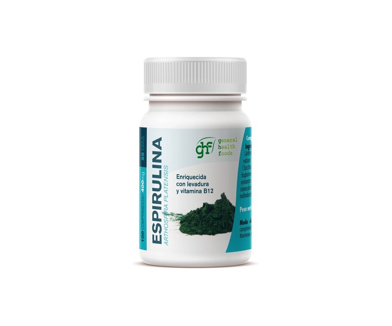 Espirulina salud y cuidado personal 100 comprimidos de 400mg GHF