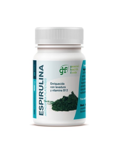 Espirulina salud y cuidado personal 100 comprimidos de 400mg GHF