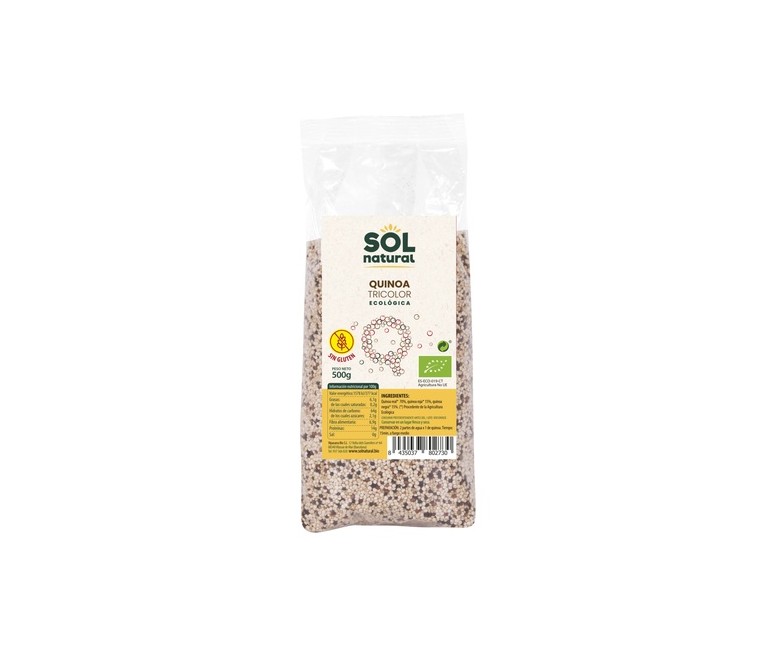 Quinoa real tricolor sin gluten Bio 500 g Sol Natural