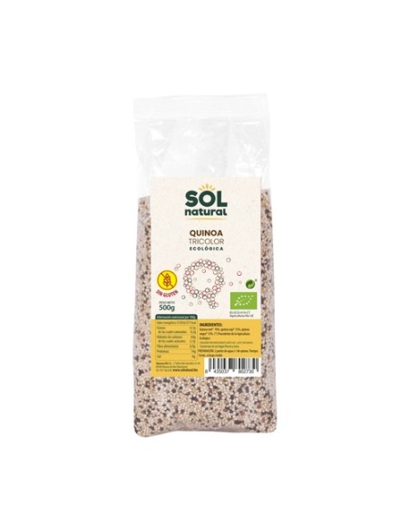 Quinoa real tricolor sin gluten Bio 500 g Sol Natural