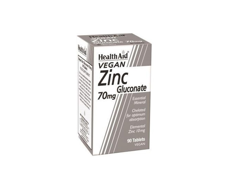 Gluconato de Zinc 90 comprimidos de 70mg Health Aid