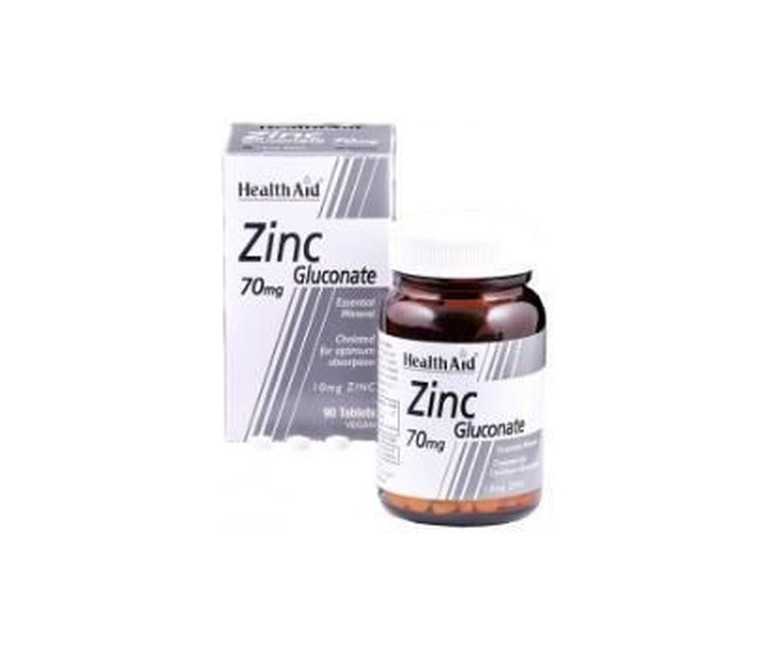 Gluconato de Zinc 90 comprimidos de 70mg Health Aid