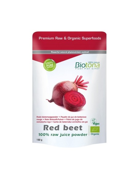 Red Beet Raw Remolacha Roja Bio 150 g Biotona