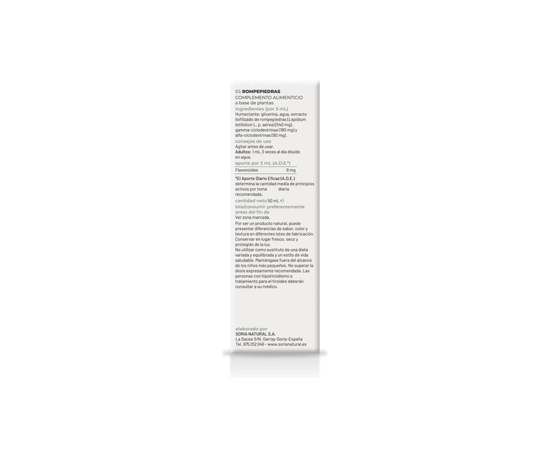 Extracto de rompepiedras (Fórmula XXI) 50 ml Soria Natural