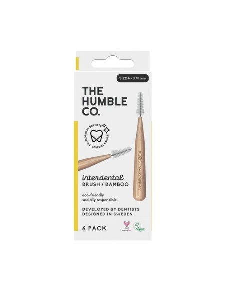 Cepillo interdental - medida 4/0,7 amarillo 6 unidades The Humble Co.