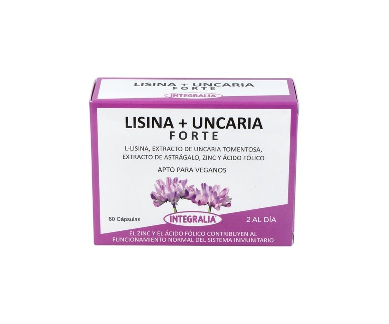 Lisina + uncaria forte 60 cápsulas Integralia