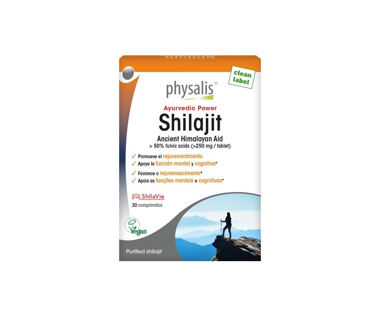 Shilajit antiedad y apoyo cognitivo 30 comprimidos Physalis