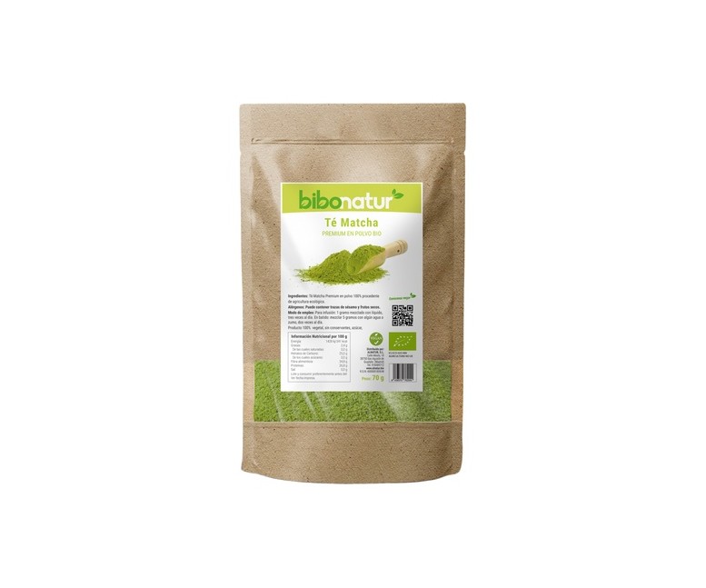 Té matcha premium en polvo Eco 70 g de polvo (Matcha) Bibonatur