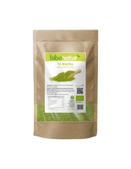 Té matcha premium en polvo Eco 70 g de polvo (Matcha) Bibonatur