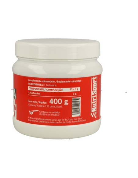 L-Glutamina polvo 400 g Nutrisport