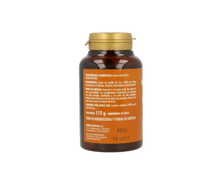 Aceite de Semillas de Lino 90 perlas de 1000mg Integralia