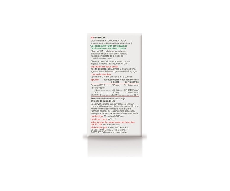 Bonalin Epa+Dha Complex 30 perlas Soria Natural