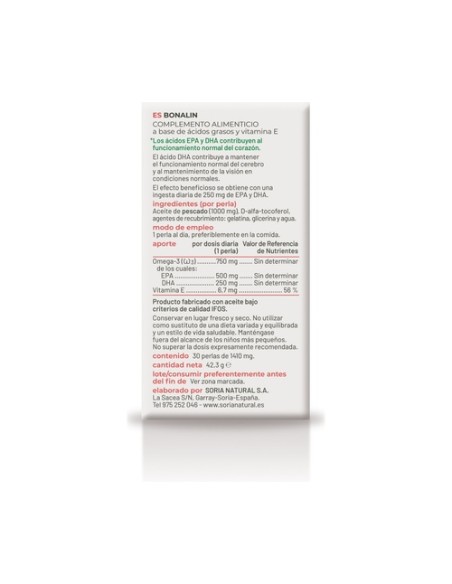 Bonalin Epa+Dha Complex 30 perlas Soria Natural