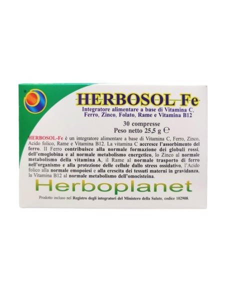Herbosol fe formación de globulos rojos 30 comprimidos Herboplanet