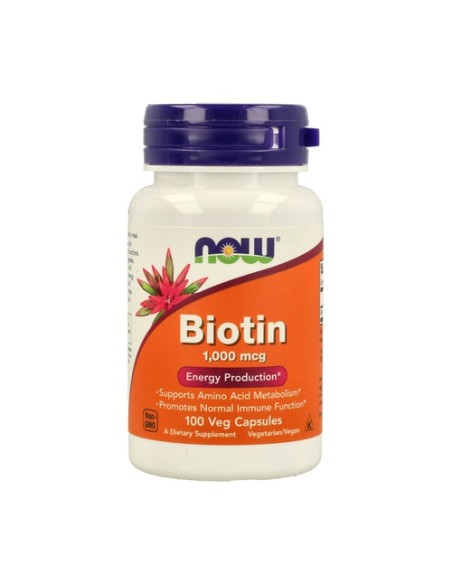 Biotina 1000 mcg 100 cápsulas NOW Foods