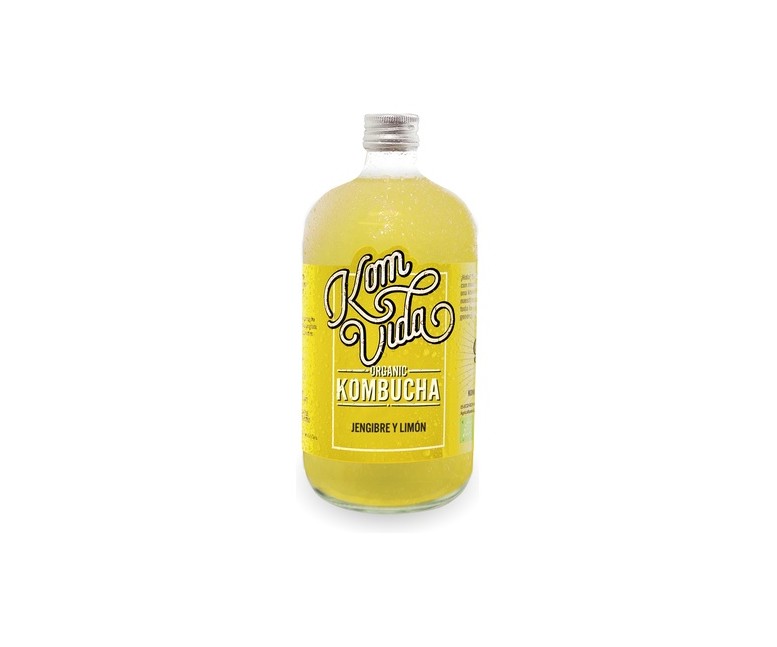 Kombucha gingervida jengibre y limón 250 ml Komvida