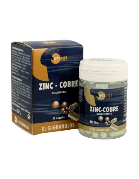 Zinc-Cobre oligogranulos 50 cápsulas Waydiet