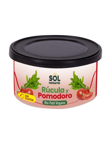 Paté vegano de rúcula y pomodoro Bio 125 g de crema Sol Natural