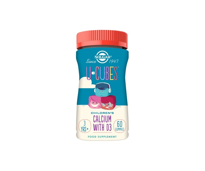 U-Cubes gominolas de calcio con vitamina D3 para niños 60 gominolas Solgar