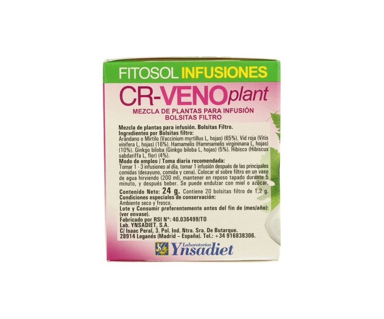 Infusión CR- Veno (Circulatoria) 20 bolsitas infusoras Fitosol