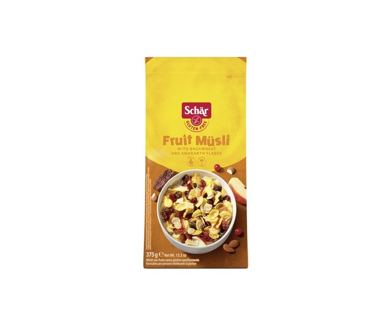 Muesli con frutas sin gluten 375 g Schär