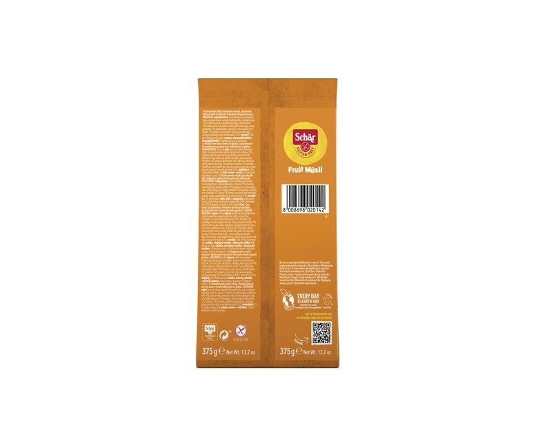 Muesli con frutas sin gluten 375 g Schär