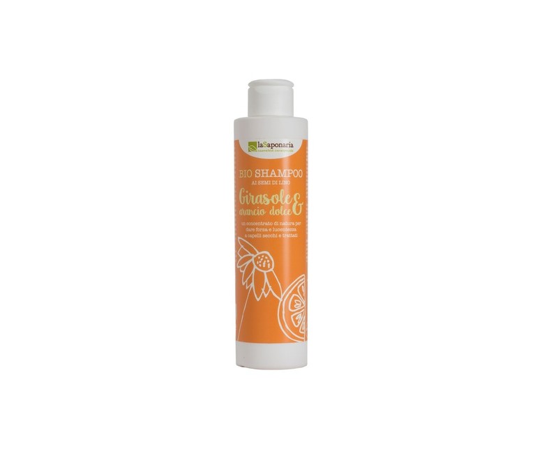 Champú líquido de girasol y naranja dulce (para cabello normal-seco) 200 ml La Saponaria