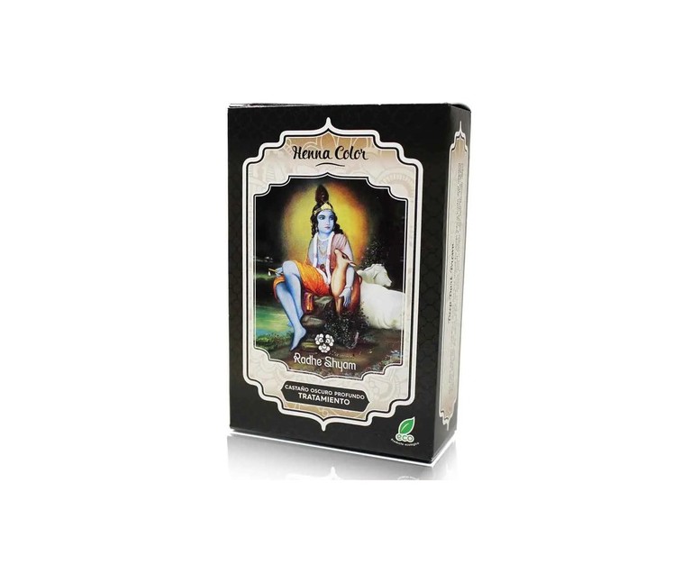 Henna castaño oscuro profundo tratamiento en polvo 100 g de polvo Radhe Shyam