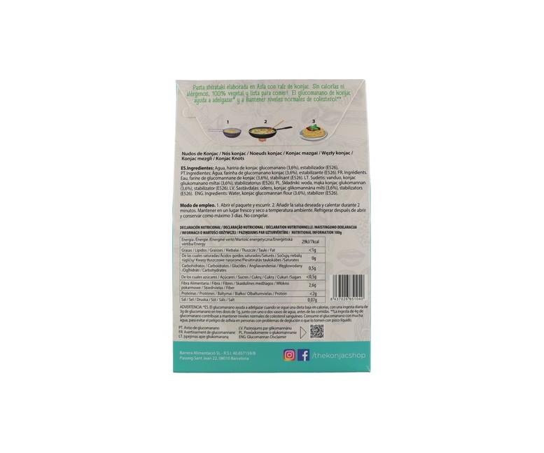 Nudos de konjac 200 g The Konjac Shop