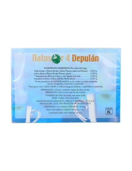 Natusor Infusiones 4 Depulan 20 bolsitas infusoras Soria Natural