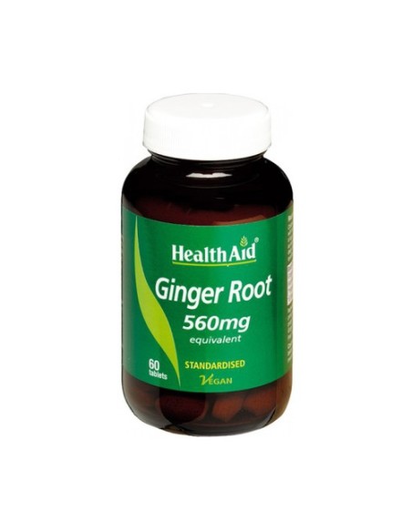 Jengibre Raíz (Ginger Root) 60 comprimidos de 560mg Health Aid