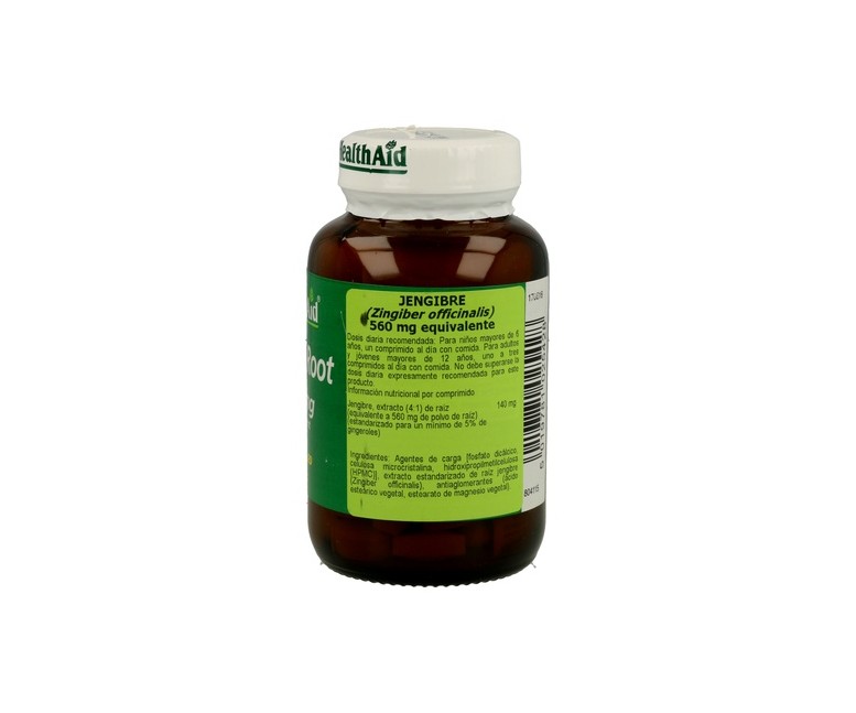 Jengibre Raíz (Ginger Root) 60 comprimidos de 560mg Health Aid