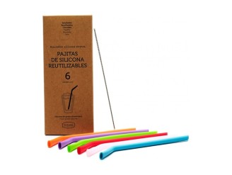 Pajitas reutilizables de silicona