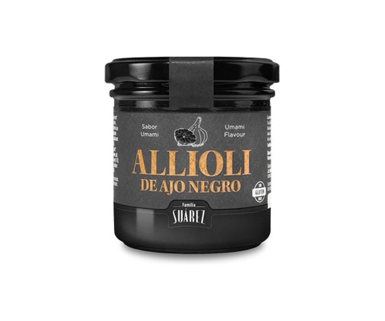Allioli de ajo negro sin gluten 135 g Familia Suarez
