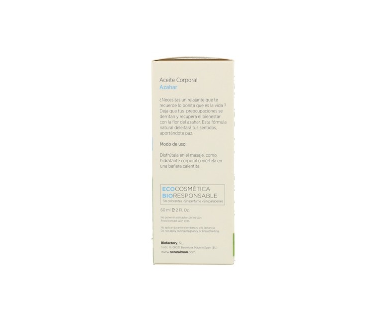 Aceite Corporal Natural de Azahar 12 ml Mon Deconatur