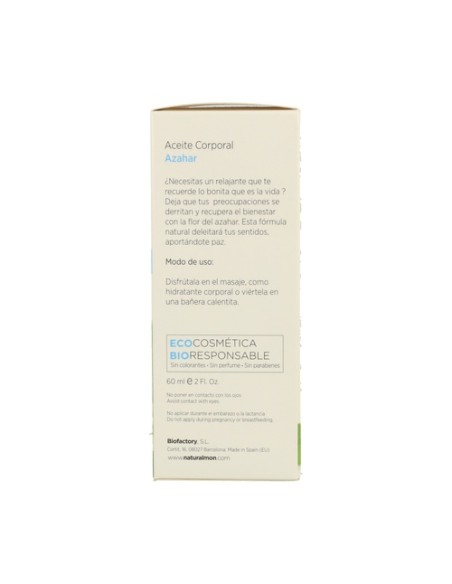 Aceite Corporal Natural de Azahar 12 ml Mon Deconatur