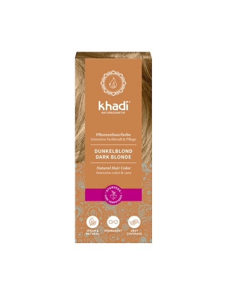 Tinte Vegetal Color Rubio Oscuro/Ceniza 100 g Khadi