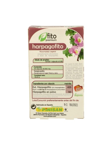 Fito Premium Harpagofito 30 cápsulas Pinisan