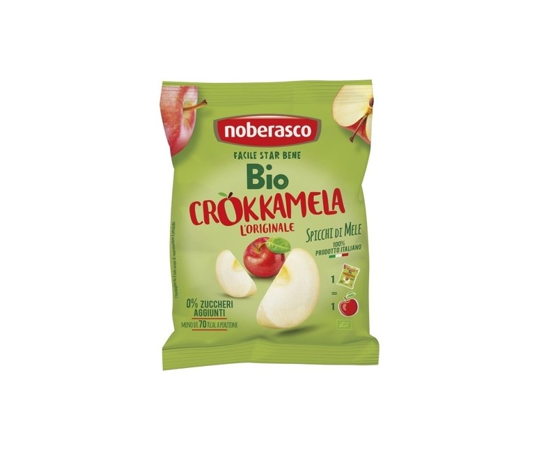 Rodajas manzana crujientes Crokkamela 20 g Noberasco