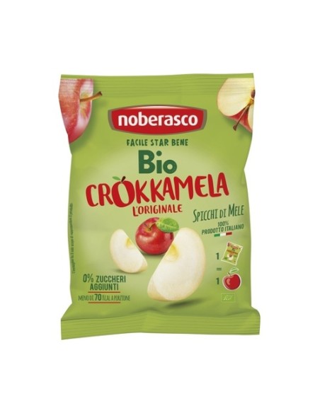 Rodajas manzana crujientes Crokkamela 20 g Noberasco