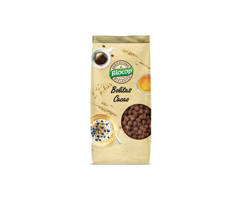 Bolitas crujientes de cereales con chocolate 200 g Biocop